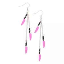 Pink Dagger Dangle Earrings at Spencer's