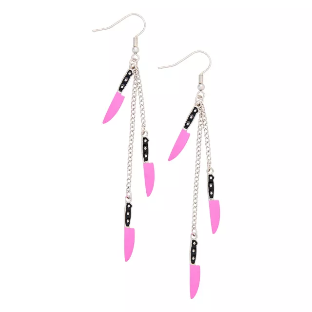 Pink Dagger Dangle Earrings at Spencer's