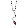 Bat Cross Coffin Rosary Necklace at Spencer's