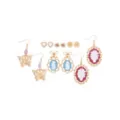 Multi-Pack Flower Cat Butterfly Stud Earrings and Dangle Earrings 6 Pair - 20 Gauge at Spencer's