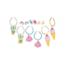 Multi-Pack Clown & Treats Stud Earrings and Dangle Earrings 6 Pair - 20 Gauge at Spencer's