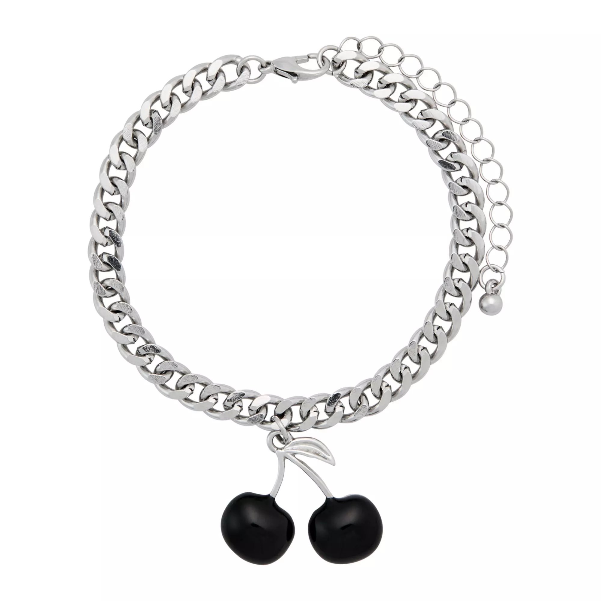 Multi-Pack Cherry and 8-Ball Chain Bracelets - 5 Pack at Spencer's