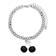 Multi-Pack Cherry and 8-Ball Chain Bracelets - 5 Pack at Spencer's