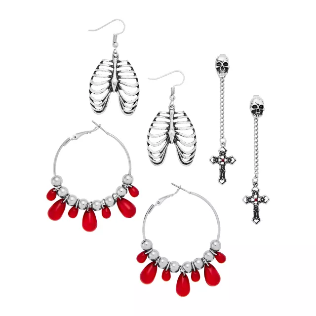 Multi-Pack Gothic Dangle Earrings - 3 Pack at Spencer's