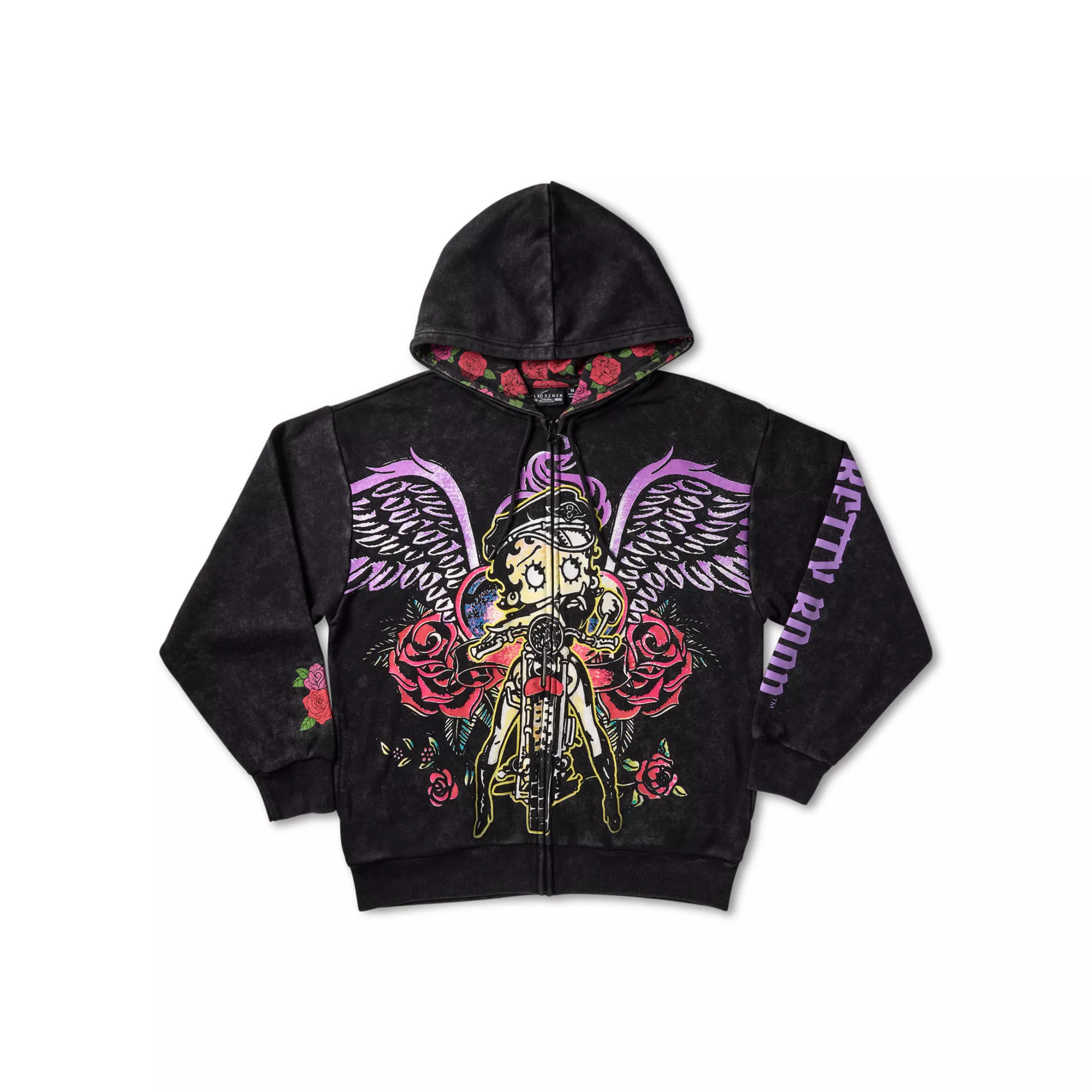 Betty Boop Angel Wings Motorcycle Hoodie