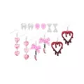 Multi-Pack Heart Skull Blood Assorted Earrings - 6 Pack at Spencer's