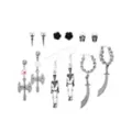 Multi-Pack Gothic Weaponry Studs and Dangle Earrings - 6 Pair at Spencer's