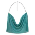 Turquoise Drape Chain Crop Top at Spencer's