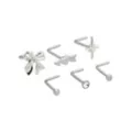 Multi-Pack Bow Heart and Star L-Bend Nose Pins 6 Pack - 20 Gauge at Spencer's