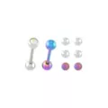 Multi-Color Titanium Barbells with Extra Balls - 14 Gauge at Spencer's