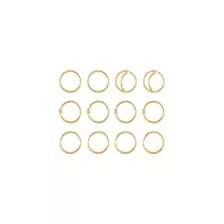 Multi-Pack CZ Goldtone Hoop and Half Hoop Nose Rings 12 Pack - 20 Gauge at Spencer's