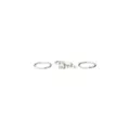 Multi-Pack CZ Aurora Borealis Effect Silvertone Dangle Hoop Nose Rings 3 Pack - 20 Gauge at Spencer's