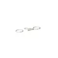 Multi-Pack CZ Aurora Borealis Effect Silvertone Dangle Hoop Nose Rings 3 Pack - 20 Gauge at Spencer's