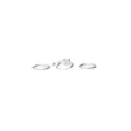 Multi-Pack CZ Aurora Borealis Effect Silvertone Dangle Hoop Nose Rings 3 Pack - 20 Gauge at Spencer's