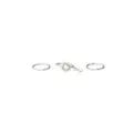Multi-Pack CZ Aurora Borealis Effect Silvertone Hoop Nose Rings 3 Pack - 20 Gauge at Spencer's
