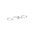 Multi-Pack CZ Aurora Borealis Effect Silvertone Hoop Nose Rings 3 Pack - 20 Gauge at Spencer's