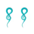 Teal Glass Spiral Plugs at Spencer's