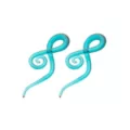 Teal Glass Spiral Plugs at Spencer's