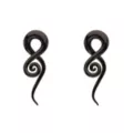 Black Glass Spiral Plugs at Spencer's