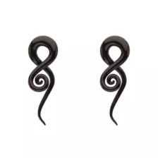 Black Glass Spiral Plugs at Spencer's