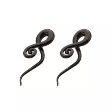 Black Glass Spiral Plugs at Spencer's