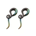 Iridescent Black Glass Spiral Plugs at Spencer's
