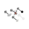 Multi-Pack CZ Spider Heart Titanium Labret Lip Rings 5 Pack - 16 Gauge at Spencer's