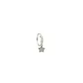 Silvertone CZ Star Hinge Hoop - 18 Gauge at Spencer's