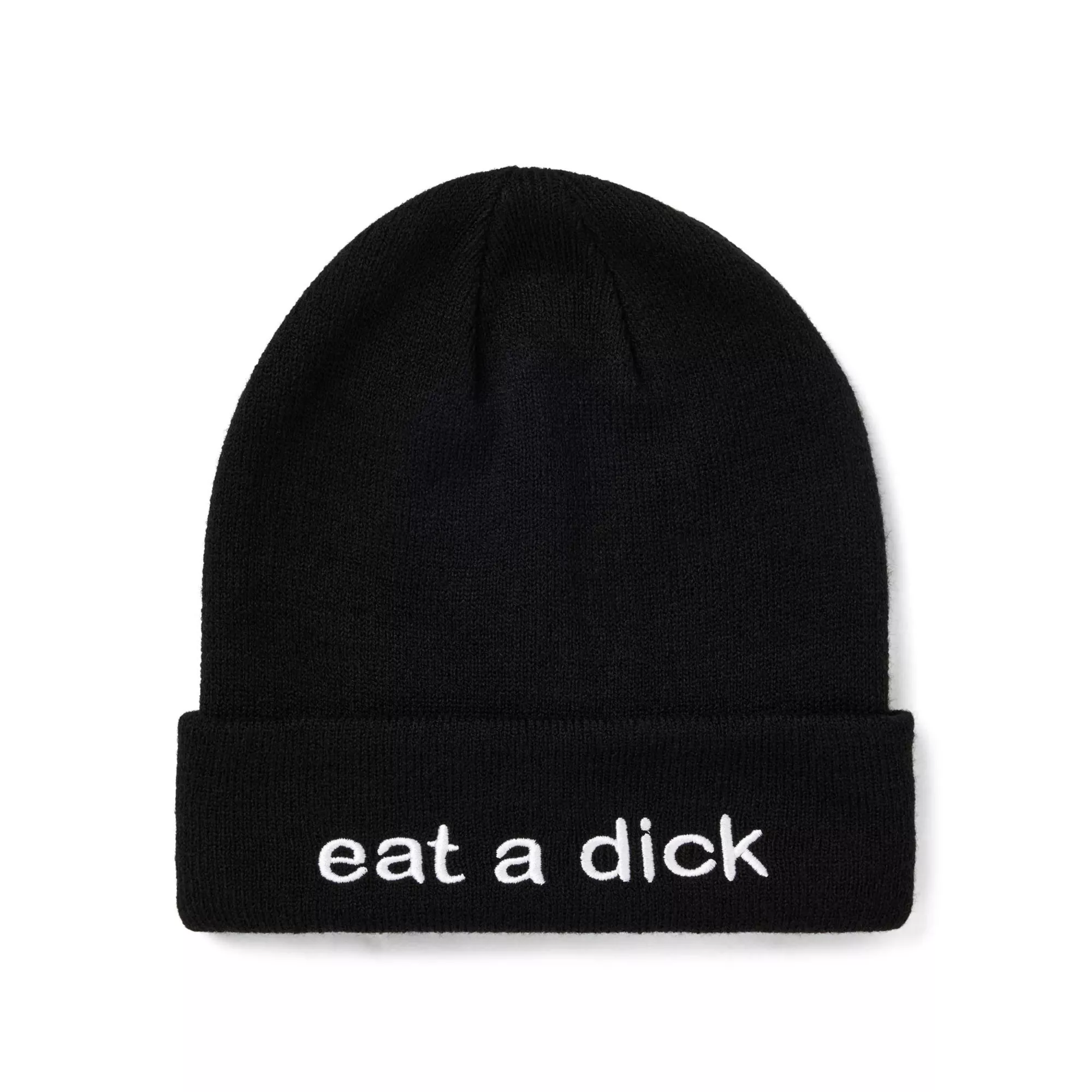 Eat a Dick Cuff Beanie Hat at Spencer's