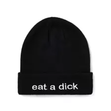Eat a Dick Cuff Beanie Hat at Spencer's
