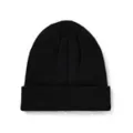 Black Lace-Up Cuff Beanie Hat at Spencer's