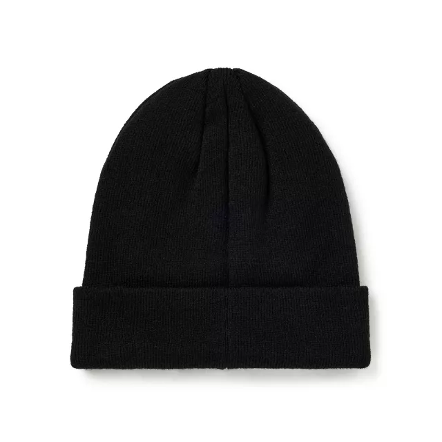 Black Lace-Up Cuff Beanie Hat at Spencer's