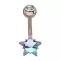 Vitrail Light CZ Star Belly Ring - 14 Gauge at Spencer's