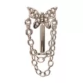 Titanium CZ Butterfly Chain Dangle Belly Ring - 14 Gauge at Spencer's