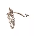 Titanium CZ Butterfly Chain Dangle Belly Ring - 14 Gauge at Spencer's