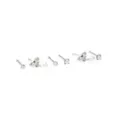 Multi-Pack Silvertone Pearl Effect Pin Nose Rings 6 Pack - 20 Gauge at Spencer's