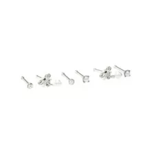 Multi-Pack Silvertone Pearl Effect Pin Nose Rings 6 Pack - 20 Gauge at Spencer's
