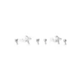 Multi-Pack Silvertone Pearl Effect Pin Nose Rings 6 Pack - 20 Gauge at Spencer's