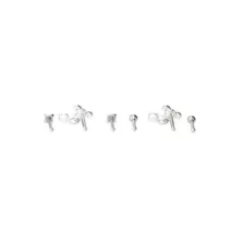 Multi-Pack Silvertone Pearl Effect Pin Nose Rings 6 Pack - 20 Gauge at Spencer's