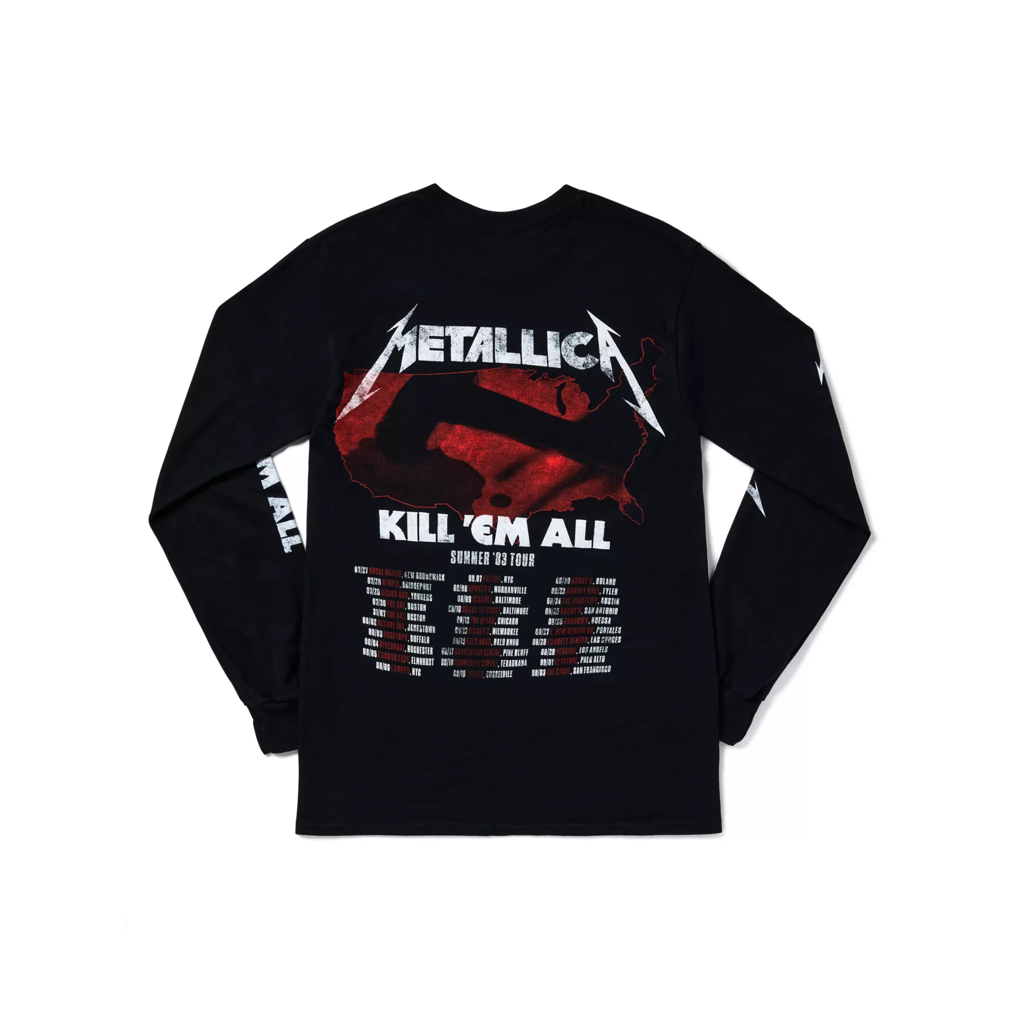 Metallica Kill 'Em All Long Sleeve T Shirt at Spencer's