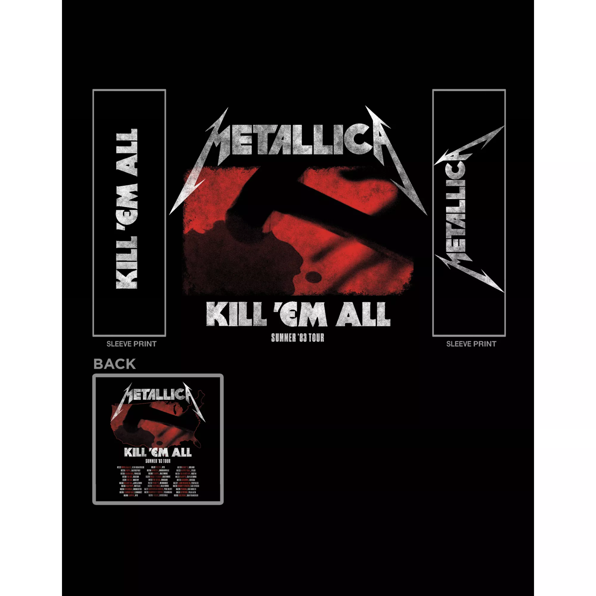 Metallica Kill 'Em All Long Sleeve T Shirt at Spencer's