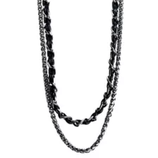 Multi-Pack Hematite Neck Hem and Rope Braid Necklaces - 2 Pack at Spencer's