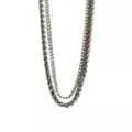 Multi-Pack Silvertone Braided Curb Chain Necklaces - 2 Pack at Spencer's