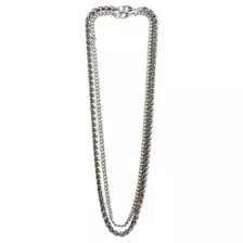 Multi-Pack Silvertone Braided Curb Chain Necklaces - 2 Pack at Spencer's