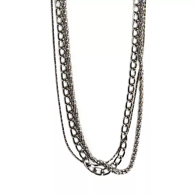 Multi-Pack Silvertone Snake and Oval Chain Necklaces - 3 Pack at Spencer's