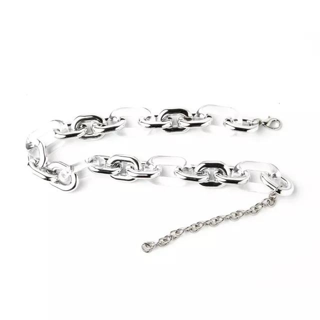 Silvertone Large Link Chain Choker Necklace at Spencer's