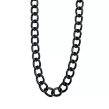 Black Thick Curb Chain Necklace at Spencer's