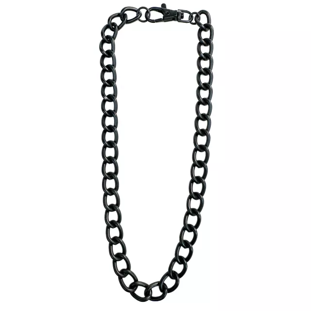 Black Thick Curb Chain Necklace at Spencer's