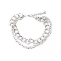 Silvertone Double Row Chunky Choker Necklace at Spencer's