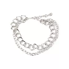 Silvertone Double Row Chunky Choker Necklace at Spencer's